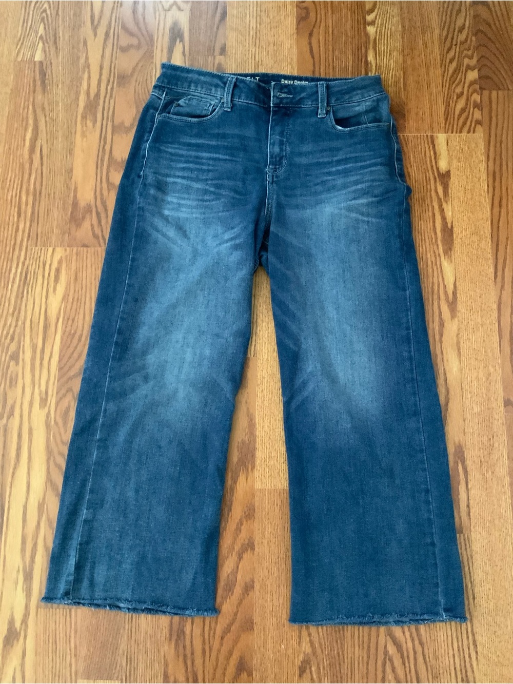 Laurie Felt Dark Blue Relaxed Wide-Leg Jeans